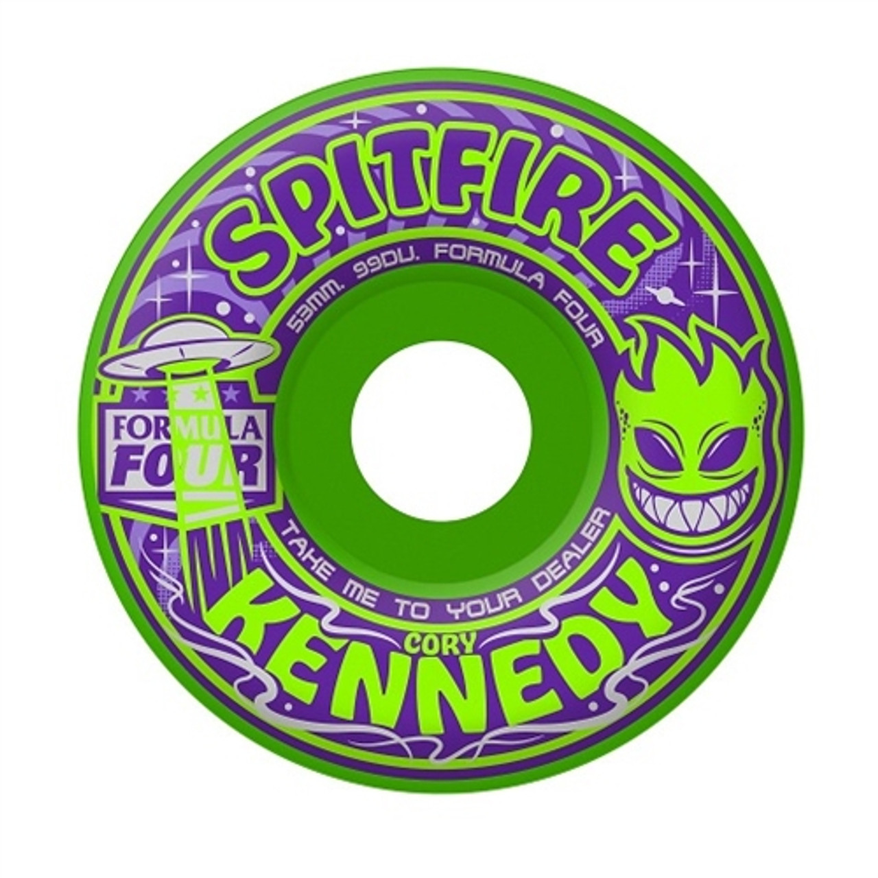 Spitfire F4 Kennedy Dealer  Wheels Set Green 53mm