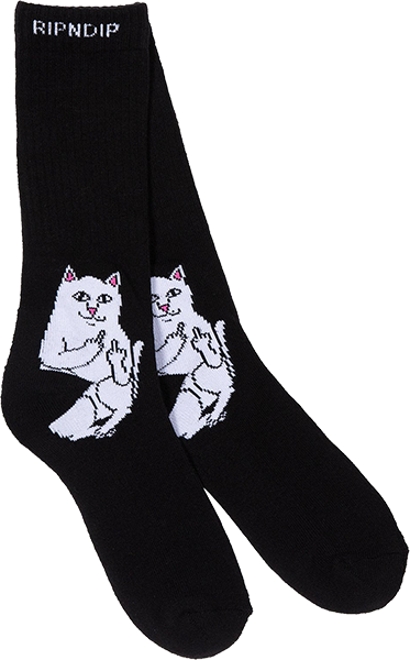 RIPNDIP LORD NERMAL CREW SOCKS BLACK