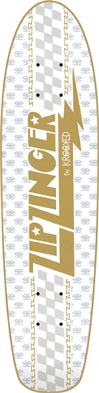 KROOKED ZIP ZINGER LUKSHUREE SKATEBOARD DECK-7.5x30.35