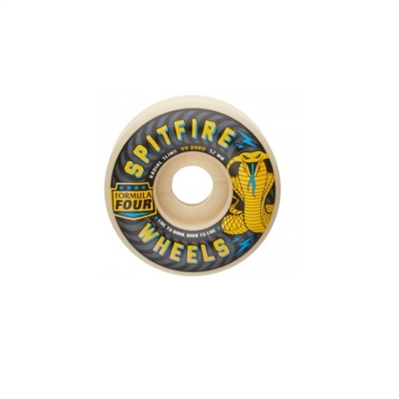 Spitfire F4 Radial Slim Speed Wheels Set White 52Mm/101D