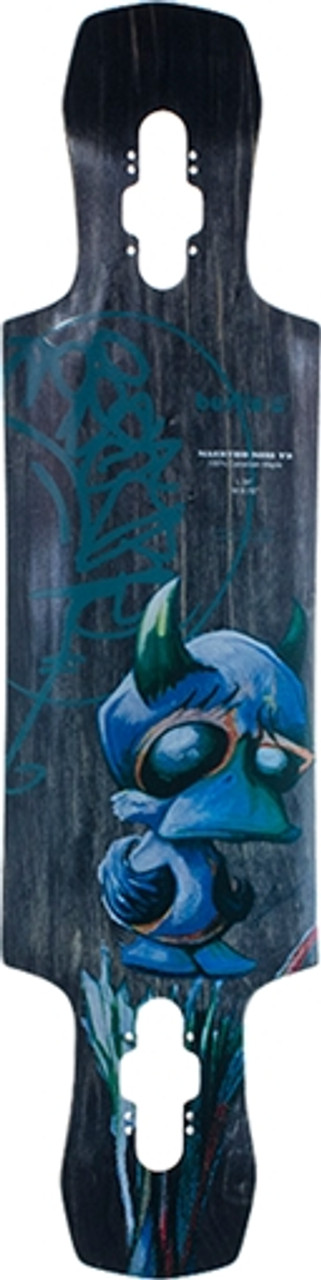 ロンスケ bustin MAESTRO MINI V2 Bustin Maestro V2 Mini Duck Blk Turq Longboard Deck-8.7X34