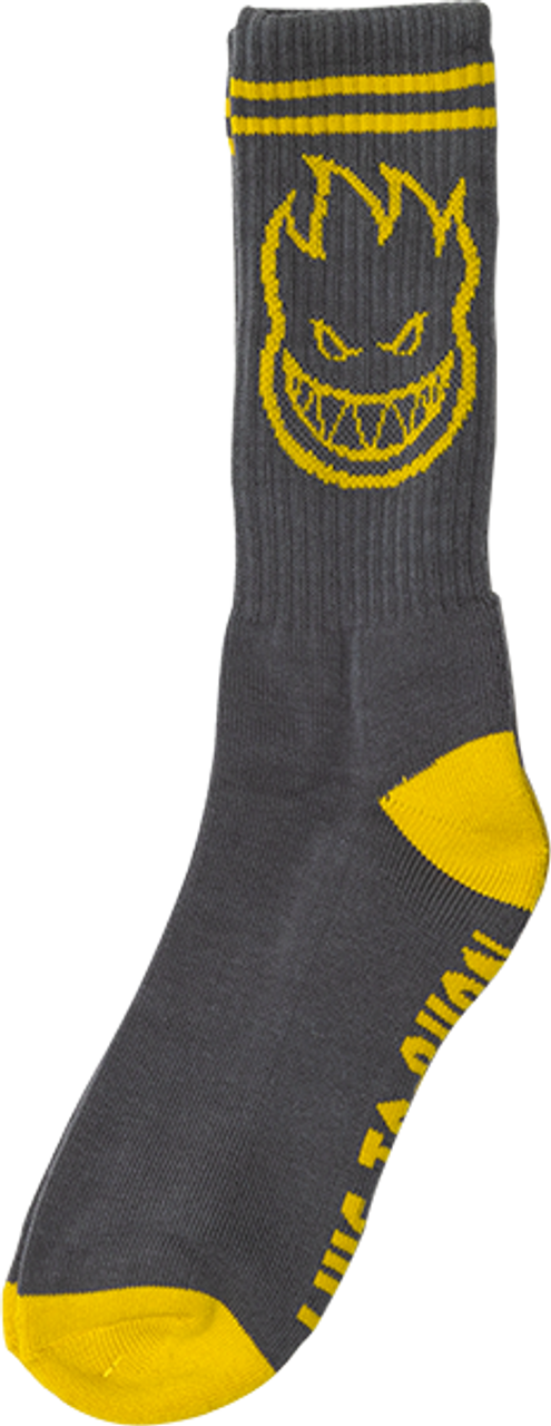 SPITFIRE BIGHEAD CREW SOCKS CHARCOAL/YEL