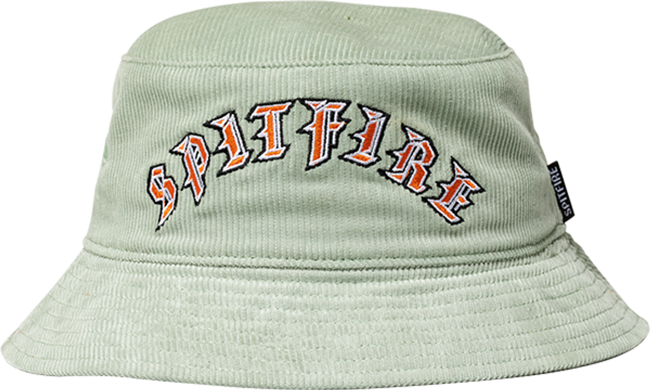 SPITFIRE OLD E ARCH BUCKET HAT GREY/RED