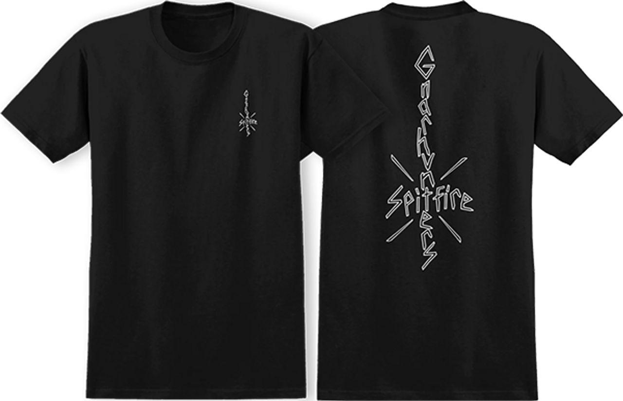 SPITFIRE GNARHUNTERS SPITFIRE SS TSHIRT LARGE  BLACK