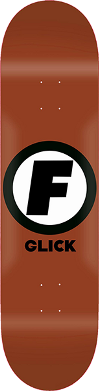 FOUNDATION GLICK CLASSIC F RUST SKATE DECK-8.0