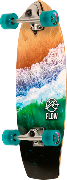 FLOW SURFSKATES WAVE SKATEBOARD COMPLETE 10x29