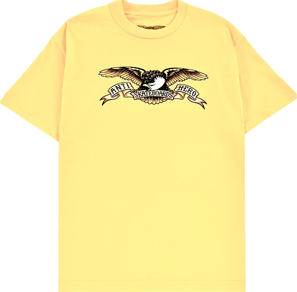 ANTI HERO EAGLE SS TSHIRT SMALL CORNSILK YEL/BLK