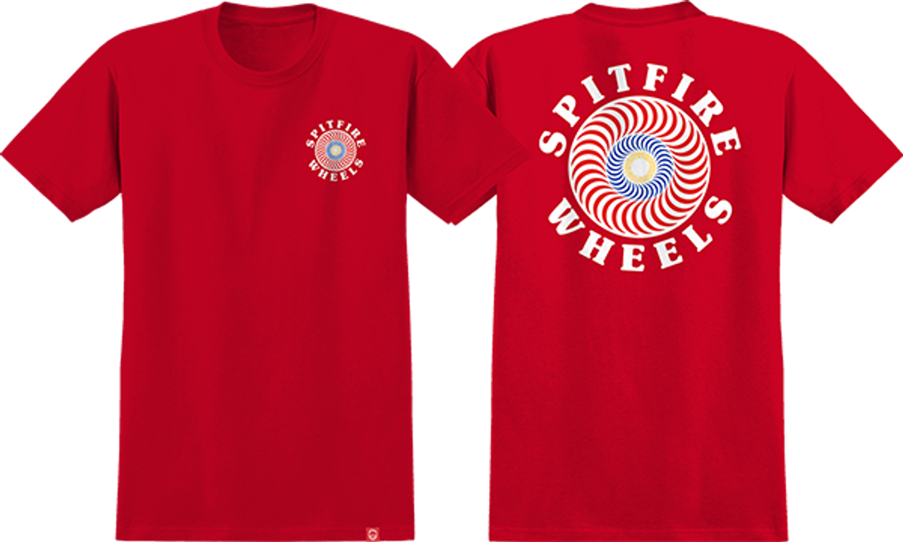 SPITFIRE OG CLASS TSHIRTIC FILL SS TSHIRT XLARGE RED/MULTI