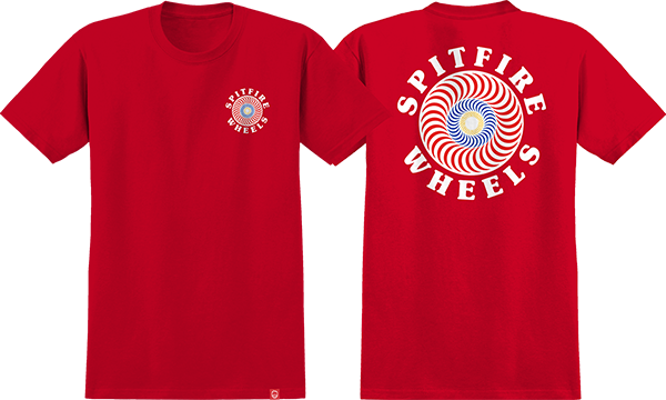 SPITFIRE OG CLASS TSHIRTIC FILL SS TSHIRT LARGE  RED/MULTI