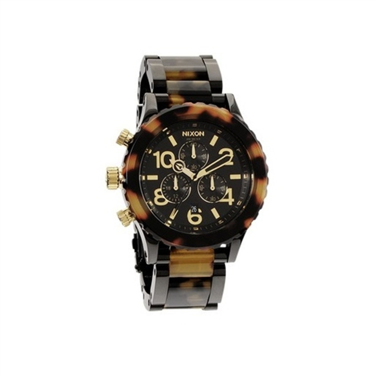 NIXON 42-20 Chrono All Black Tortoise Watch