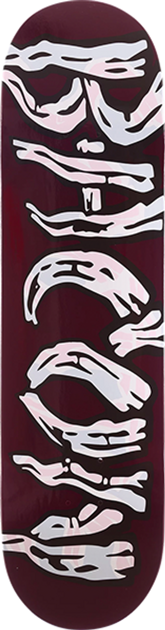 BACON LOGO SKATEBOARD DECK 8.38 PURPLE/WHT