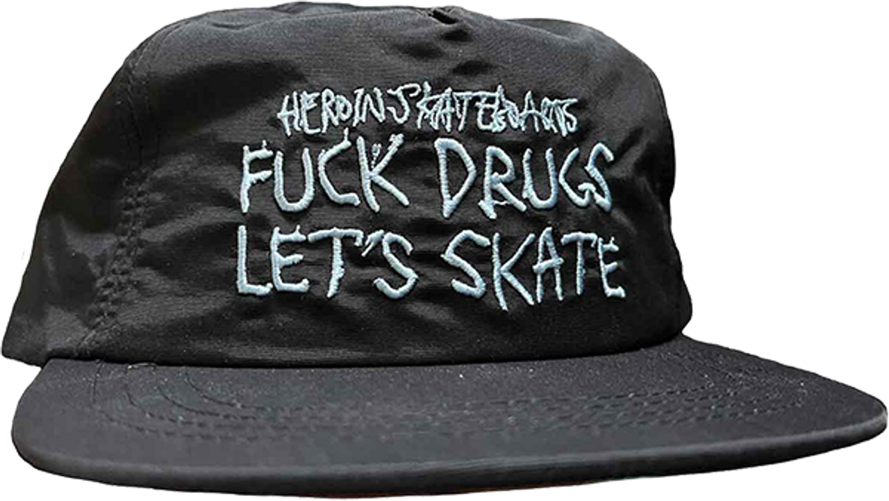 HEROIN FUCK DRUGS NYLON HAT ADJ-BLK