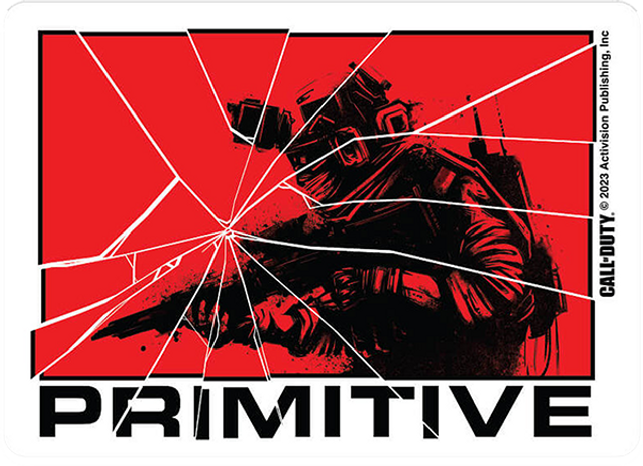 PRIMITIVE ALPHA STICKER RED