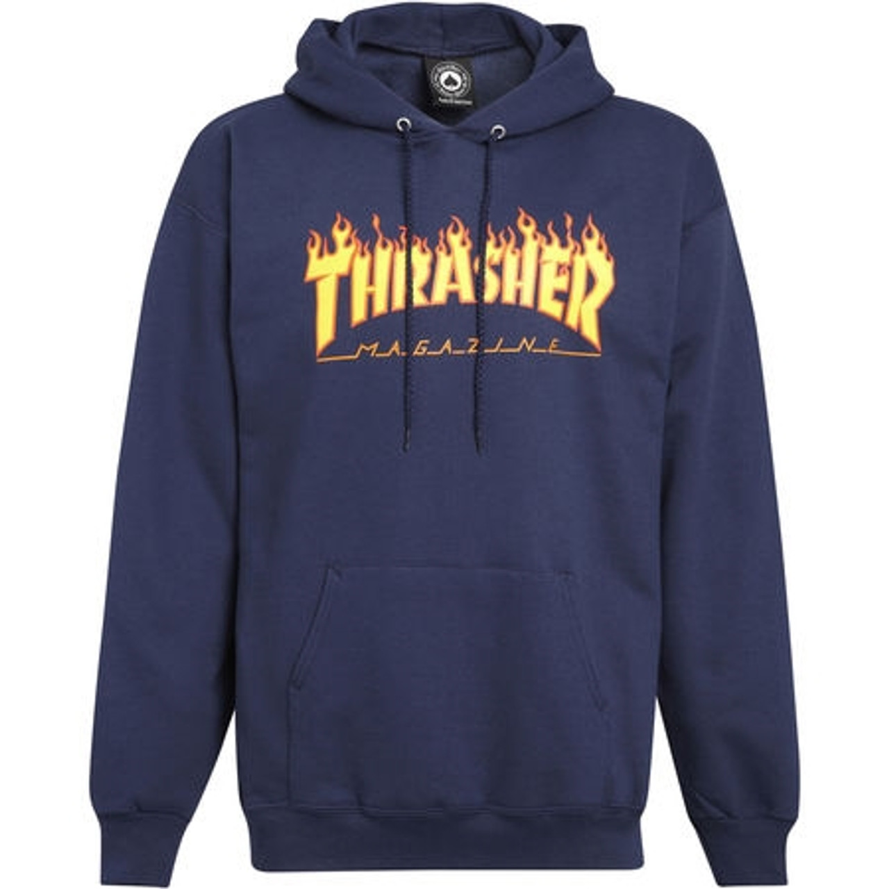 Thrasher Flame Hoody Navy Small