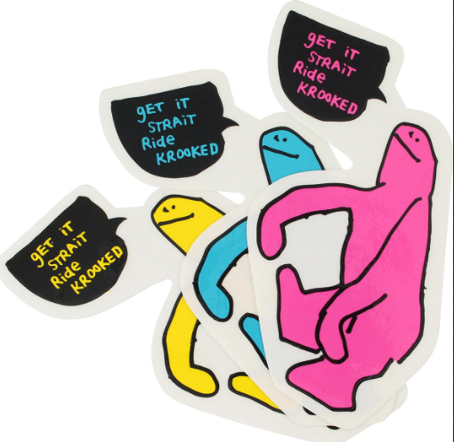 Krooked Get It Straight Sticker (single) Assorted Colors 6inch