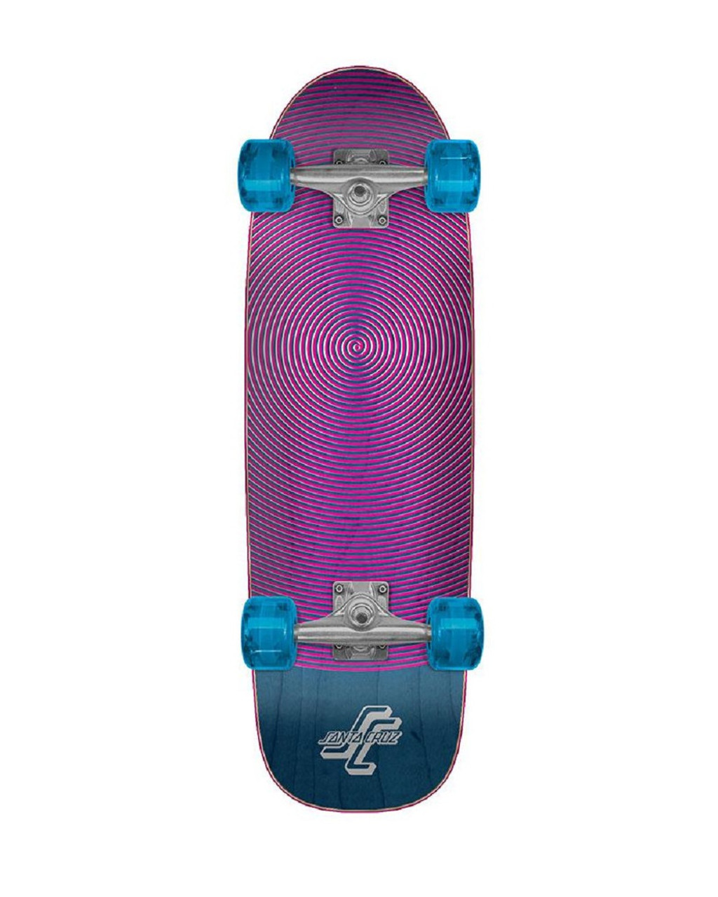 Santa Cruz Classic Spiral Skateboard Complete Blue Purple 8.79x29