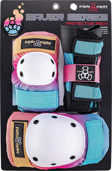 TRIPLE 8 SAVER 3/PK PADS XSMALL SUNSET