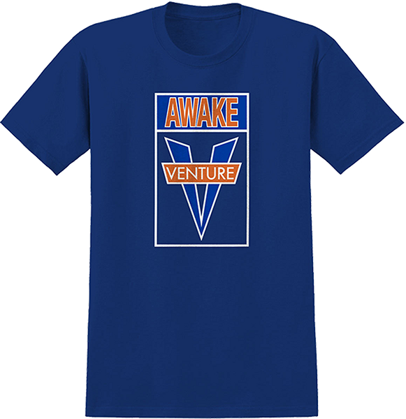 VENTURE AWAKE SS TSHIRT SMALL ROYAL/WHT/ORG/BLU