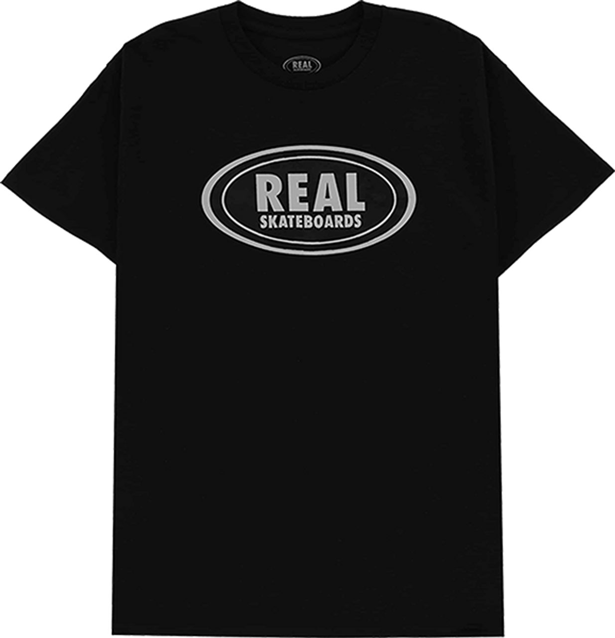 REAL OVAL SS TSHIRT SMALL BLK/GR/BLK