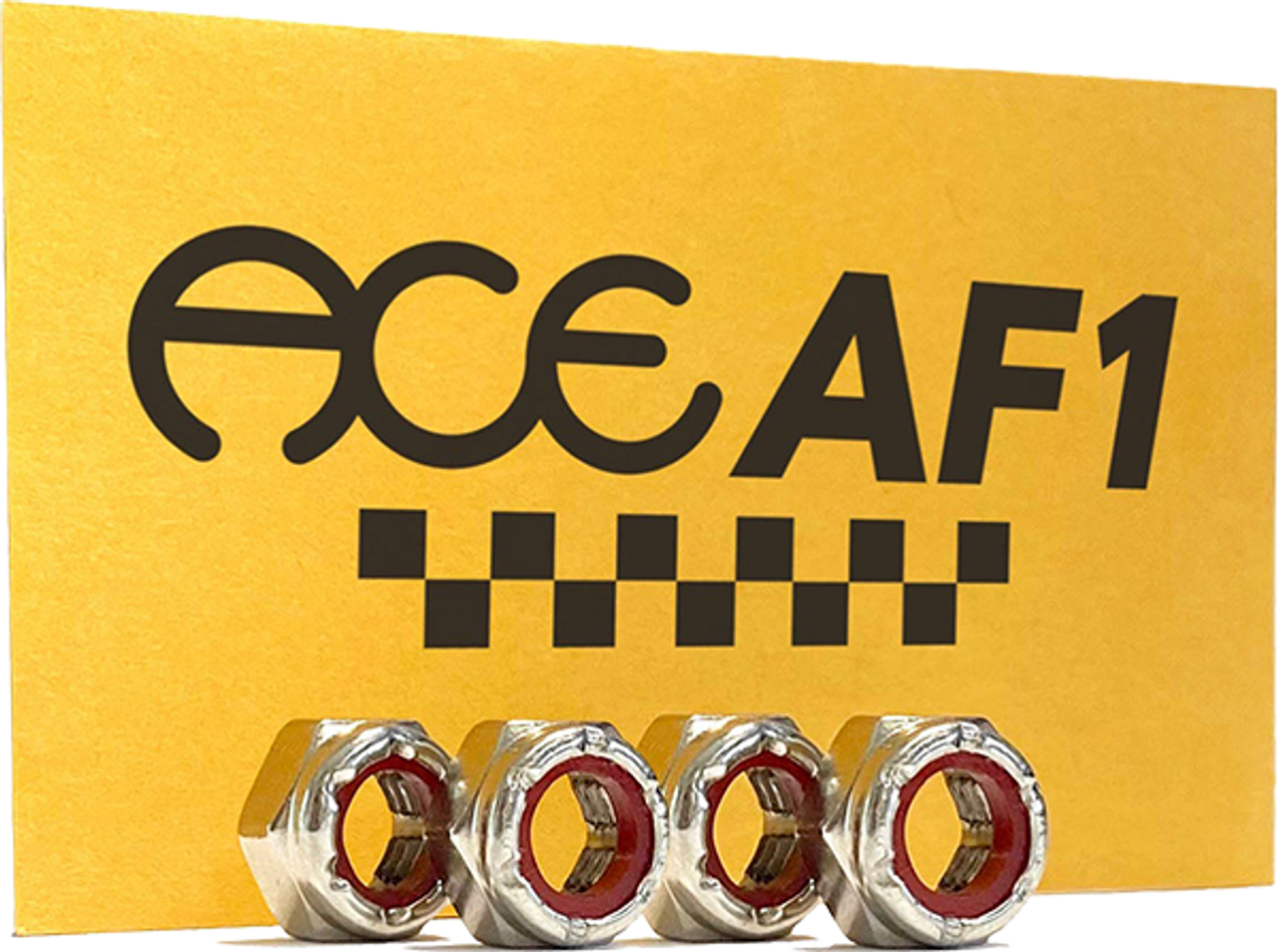 ACE RE-THREADING AXLE NUTS 4pack SILVER