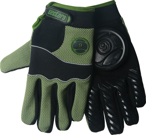 SECTOR 9 APEX SLIDE GLOVES S MEDIUM GREEN BLK