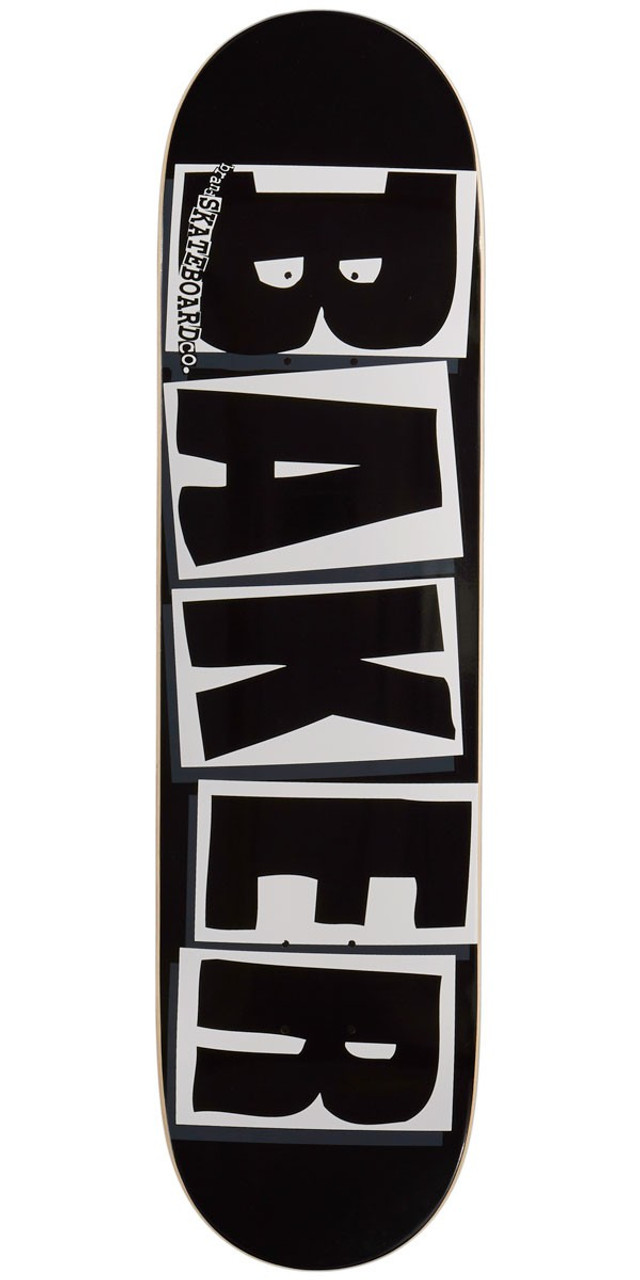 Baker Brand Logo Skateboard Deck Black White Black 8