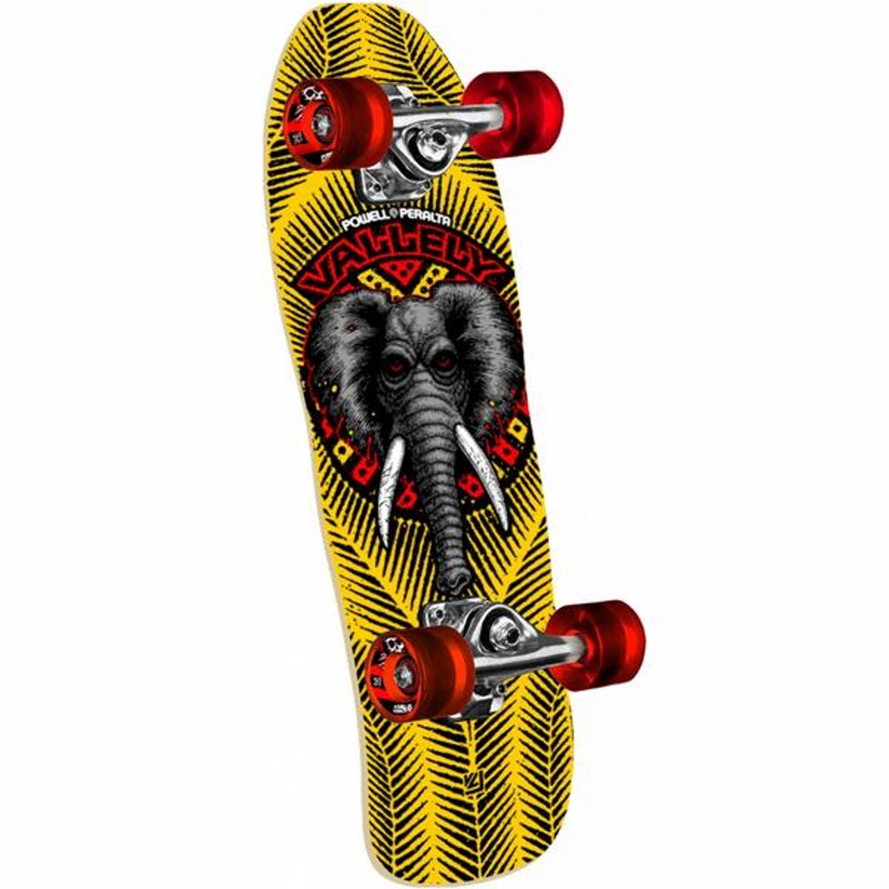 Powell Vallely Elephant Skateboard Complete Yellow Red 7.5