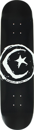 FOUNDATION STAR & MOON SKATEBOARD DECK-8.37 BLACK
