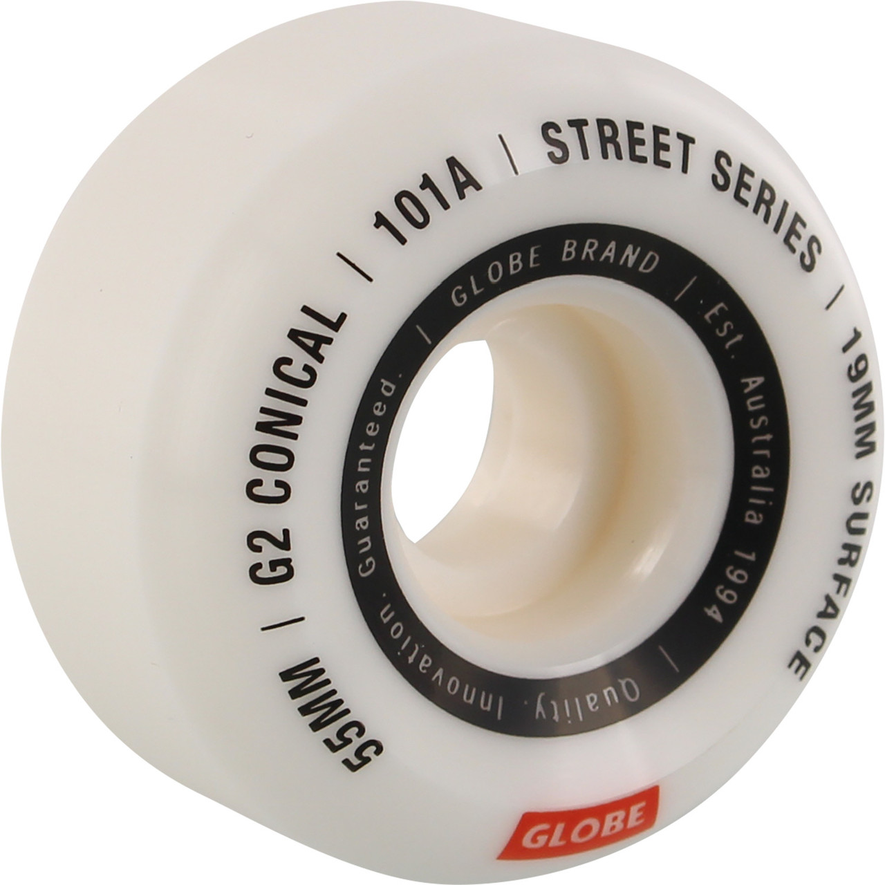 Globe G2 Conical Skate Wheels Set White 55mm/101a