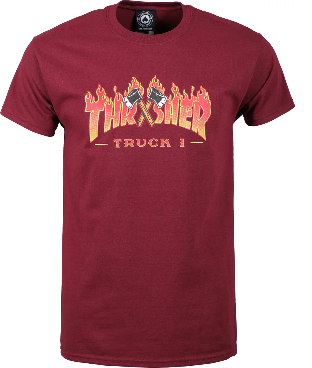 Thrasher Truck 1 Logo SS Tshirt Maroon