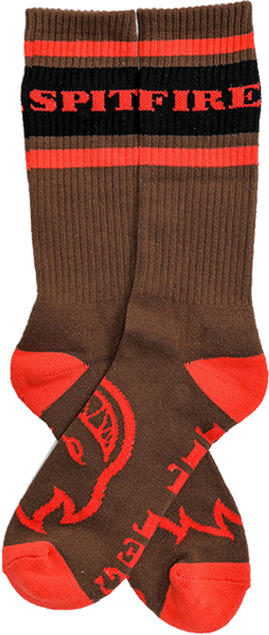 Spitfire Classic '87 Bighead Socks Charcoal - Gold - Red