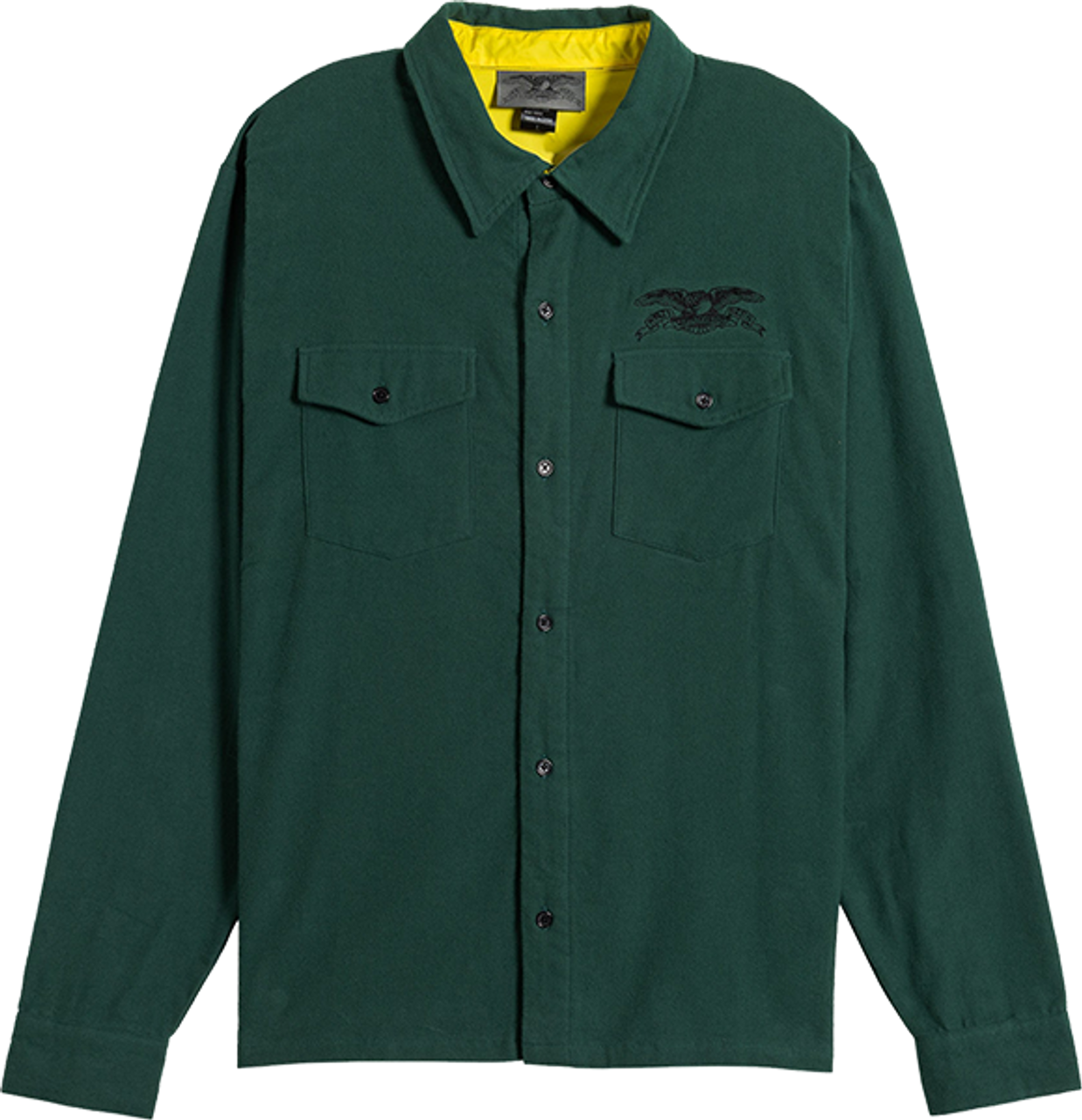 ANTI HERO BASIC EAGLE LS FLANNEL XLARGE-DK.GREEN BLK