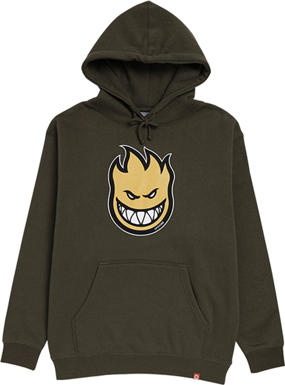 SPITFIRE BIGHEAD FILL HOODIE SWEATSHIRT MEDIUMEDIUM ARMY GOLD BLK