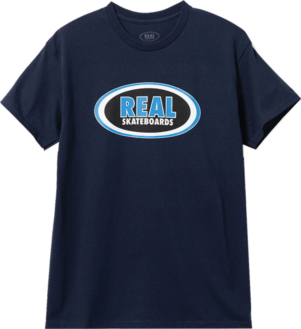 REAL OVAL SS TSHIRT XLARGE-NAVY BLU BLK WHT