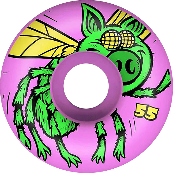 PIG BIG FLY 55mm 101A PURPLE SKATE WHEELS SET