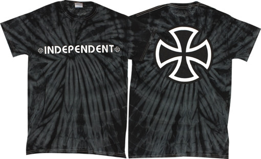 Independent Bar/Cross Tshirt Ss Tshirt M-Spider Black Tie Dye