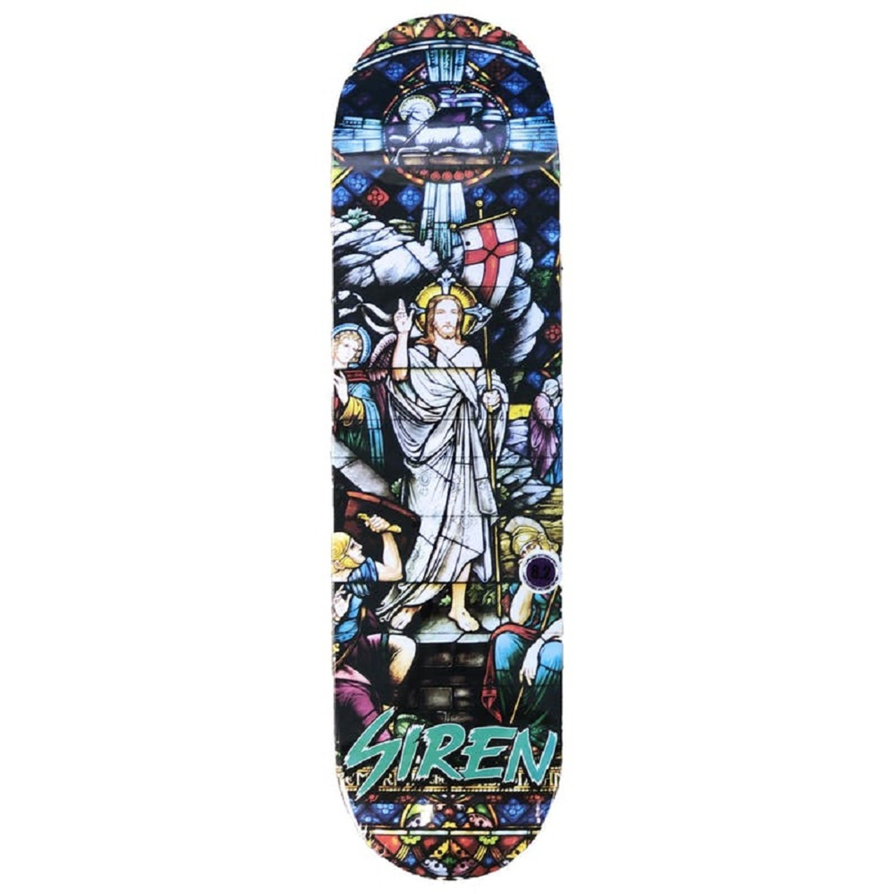 Siren Stained Glass King Skate Deck Jesus Stain 8.25
