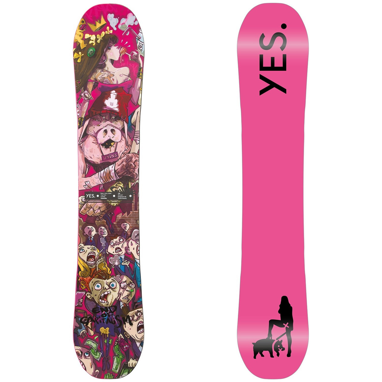 Yes Basic Uninc Roman Snowboard 2022 Pink 156W | Boardparadise.com