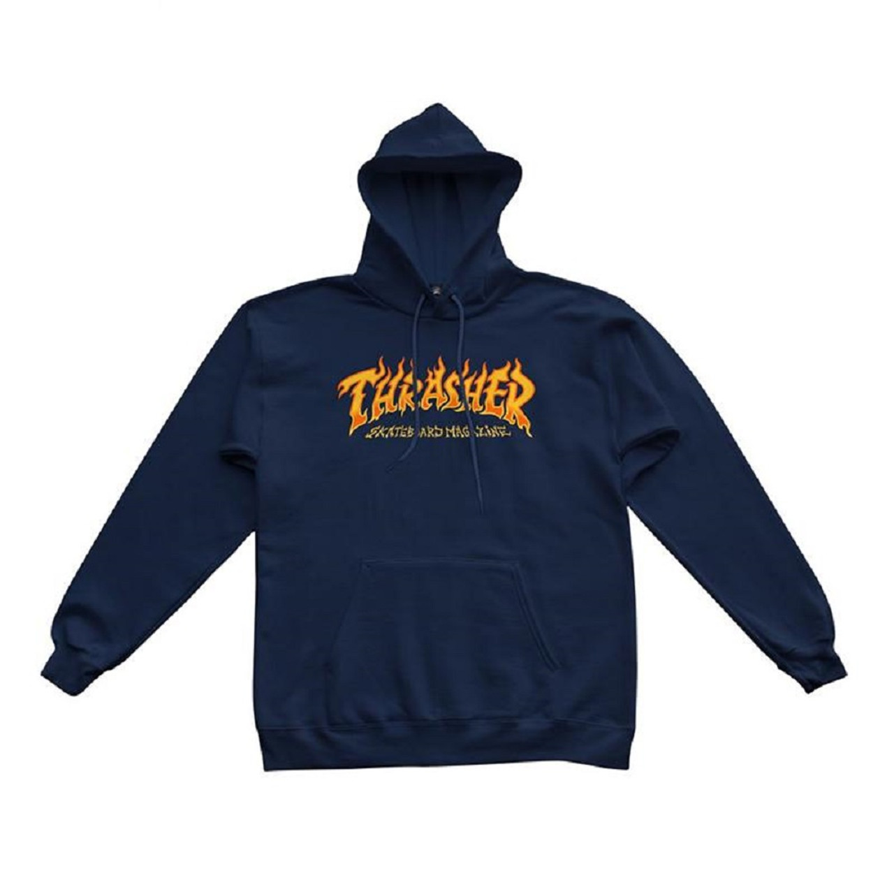 Thrasher Fire Logo Hoodie Navy