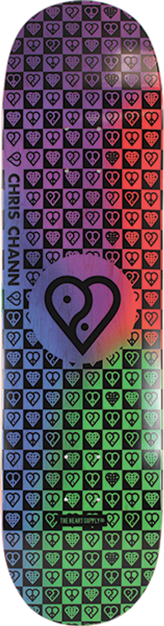 HEARTAGRAM CHANN TRINITY SKATE DECK-8.25 TIE DYE IMPACT LT.