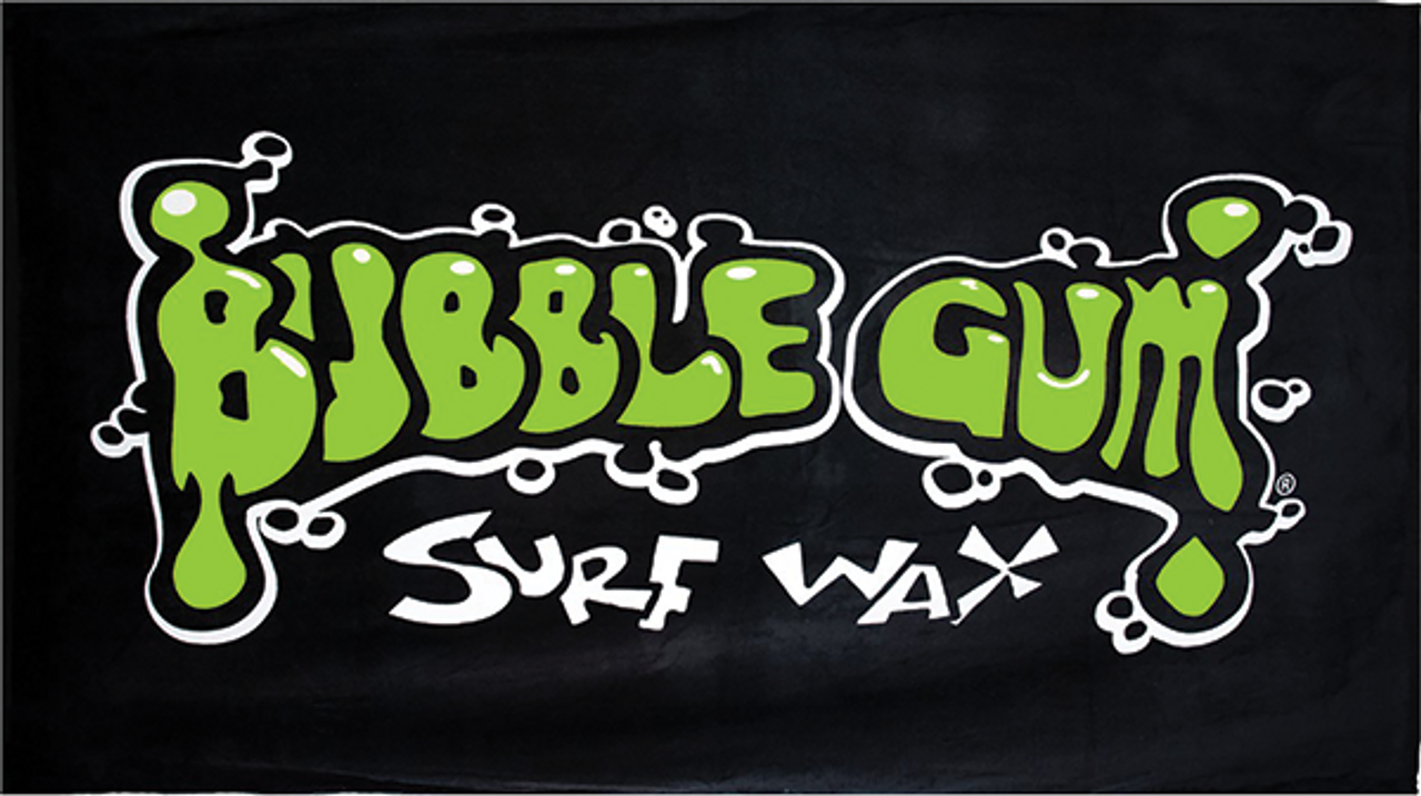 BUBBLE GUM BEACH TOWEL BLACK/GREEN
