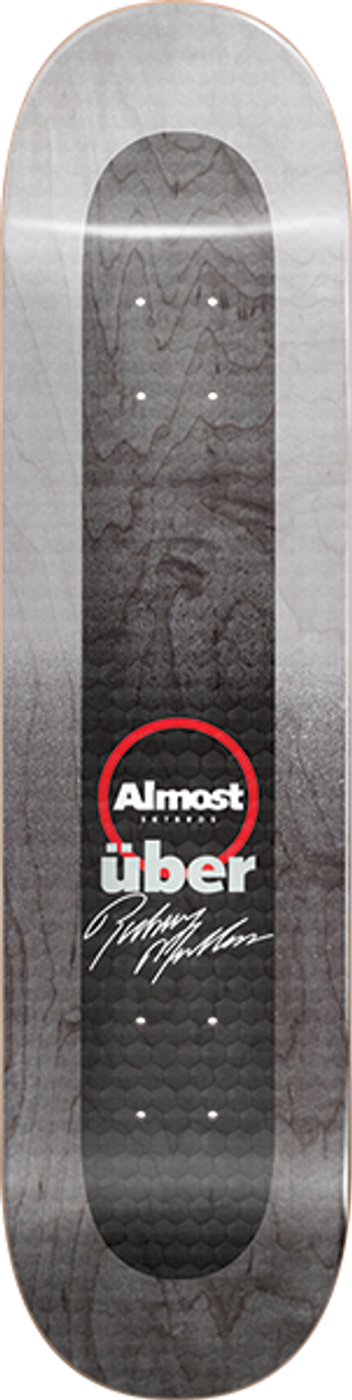 ALMOST MULLEN UBER FADE SKATEBOARD DECK-8.37 CHARCOAL