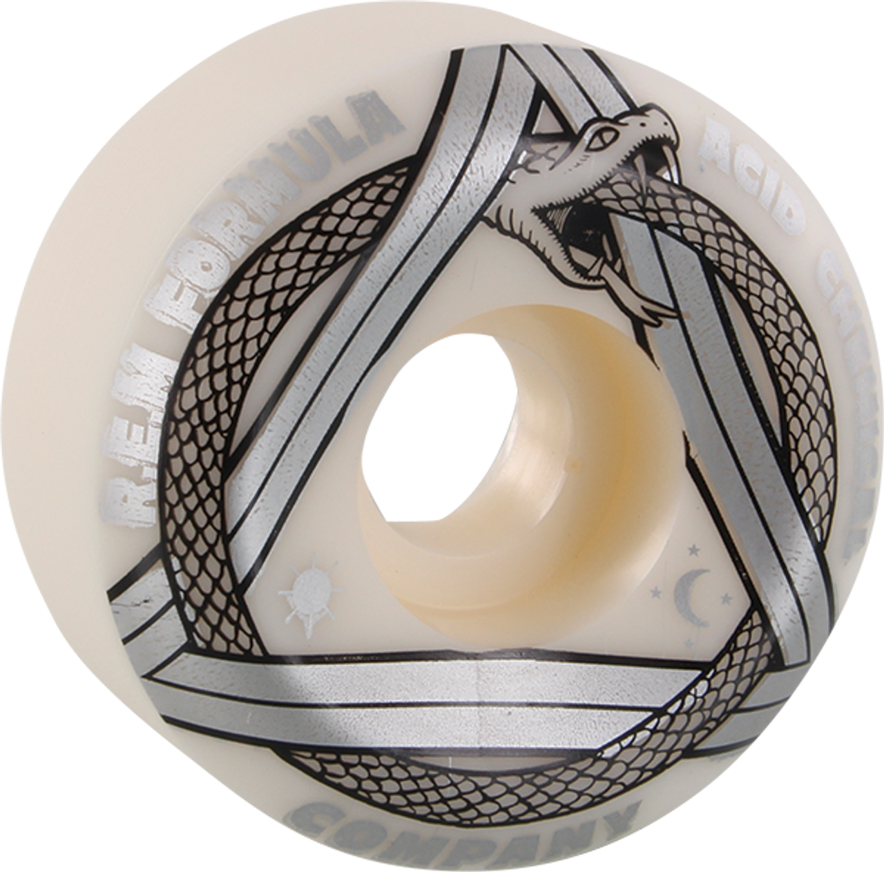 ACID CHEMICAL REM SERPENT SIDECUT 53mm 99a WHT/SILVER WHEELS SET