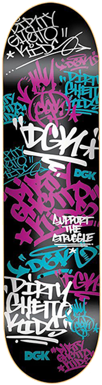 DGK TAG SKATE DECK-7.8 BLACK/WHITE