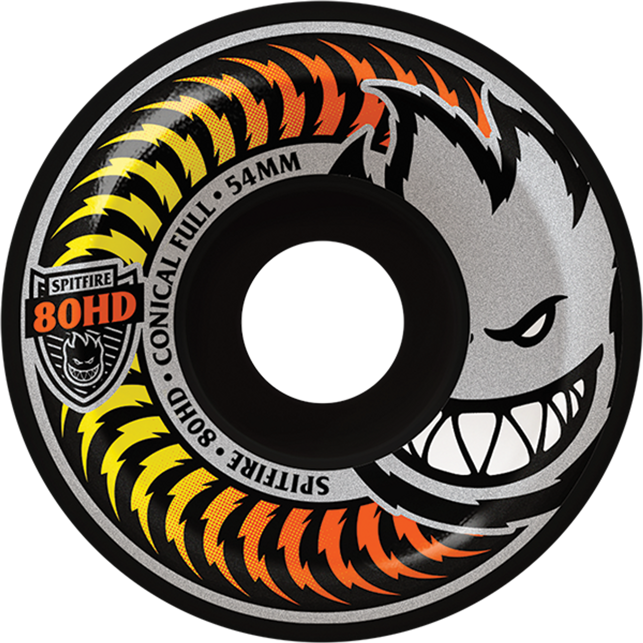 SPITFIRE 80HD FADE CONICAL FULL 54MM BLK WHEELS SET