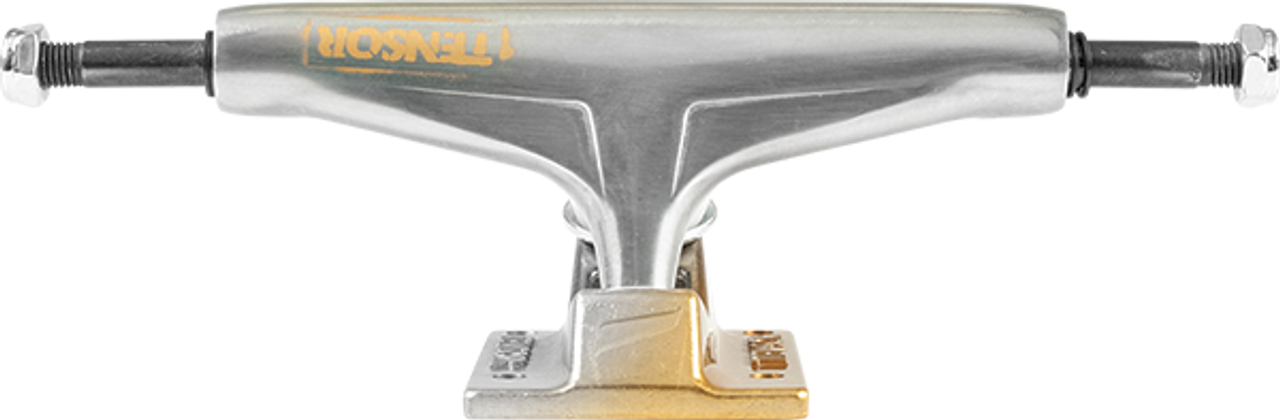 TENSOR REG ALUM 5.25 STENCIL MIRROR RAW/GOLD FADE TRUCKS SET