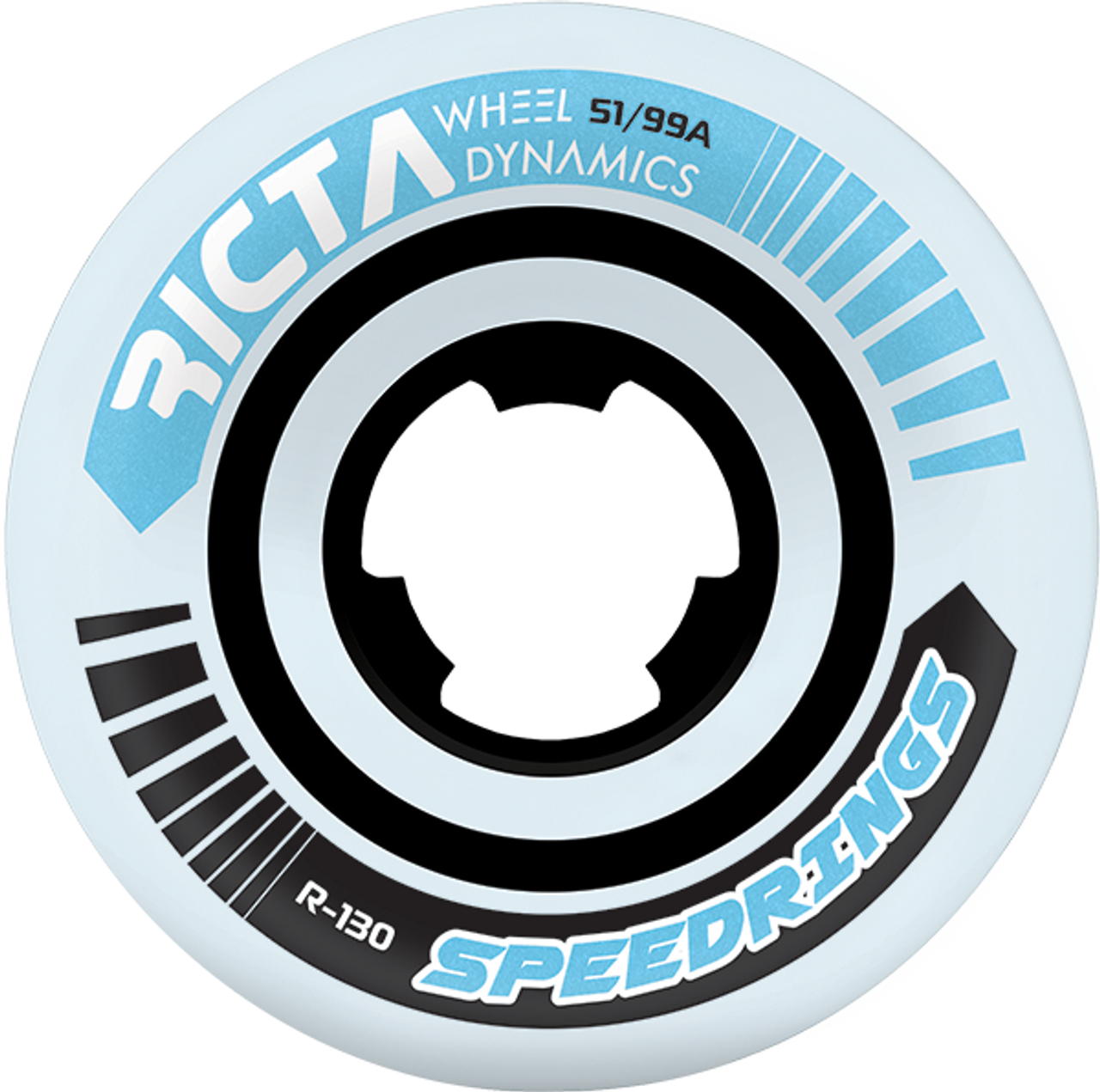 RICTA SPEEDRINGS SLIM 51mm 99a WHT W/BLUE WHEELS SET