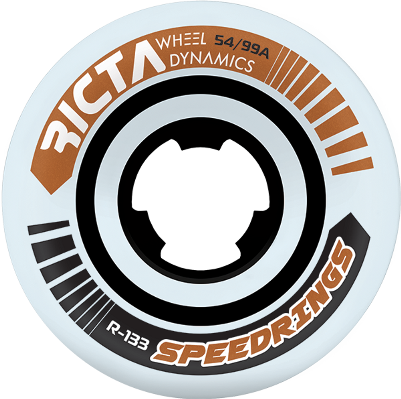 RICTA SPEEDRINGS WIDE 54mm 99a WHT W/BRONZE WHEELS SET