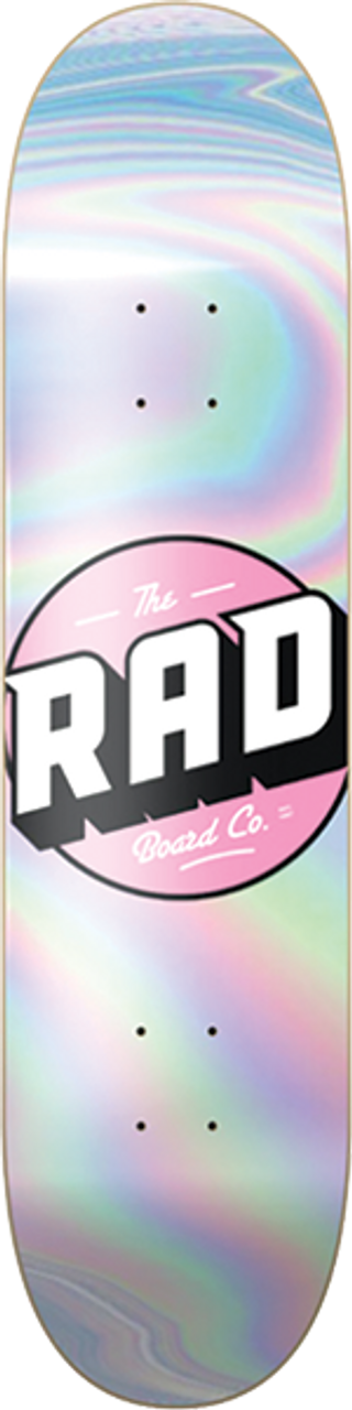 RAD SOLID SKATE DECK-8.0 HOLOGRAPHIC/PINK