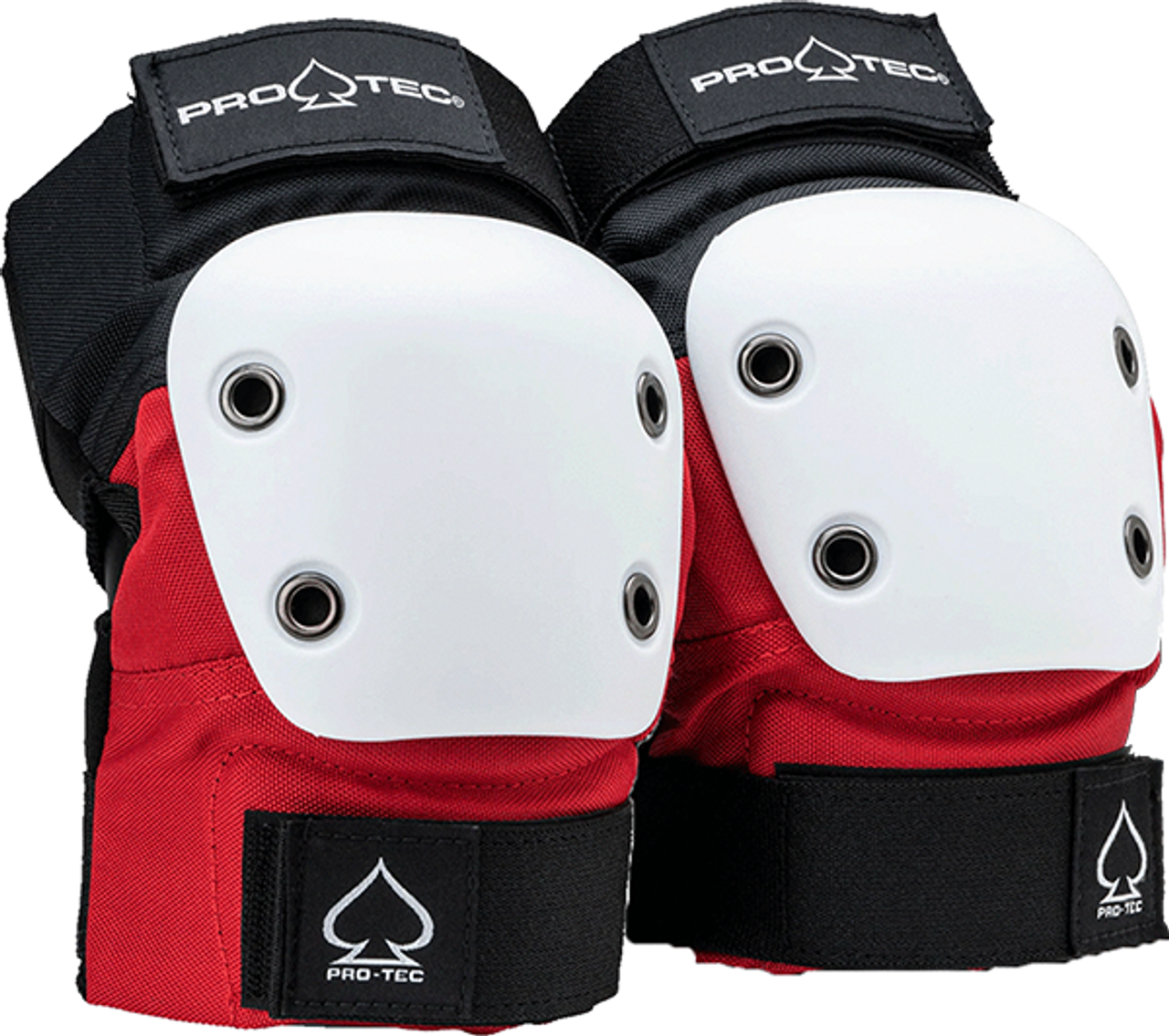 PROTEC STREET ELBOW LARGE  RED/WHT/BLK